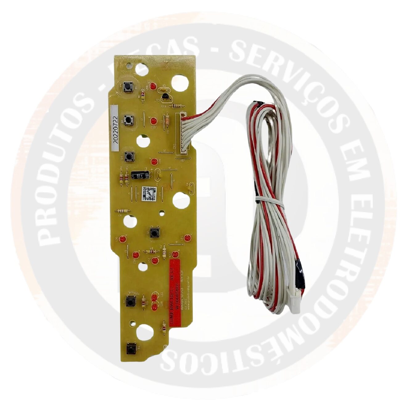 Placa De Interface Liga / Desliga Com Conector Branco Bivolt – Similar Brastemp BWC (Versão 3)