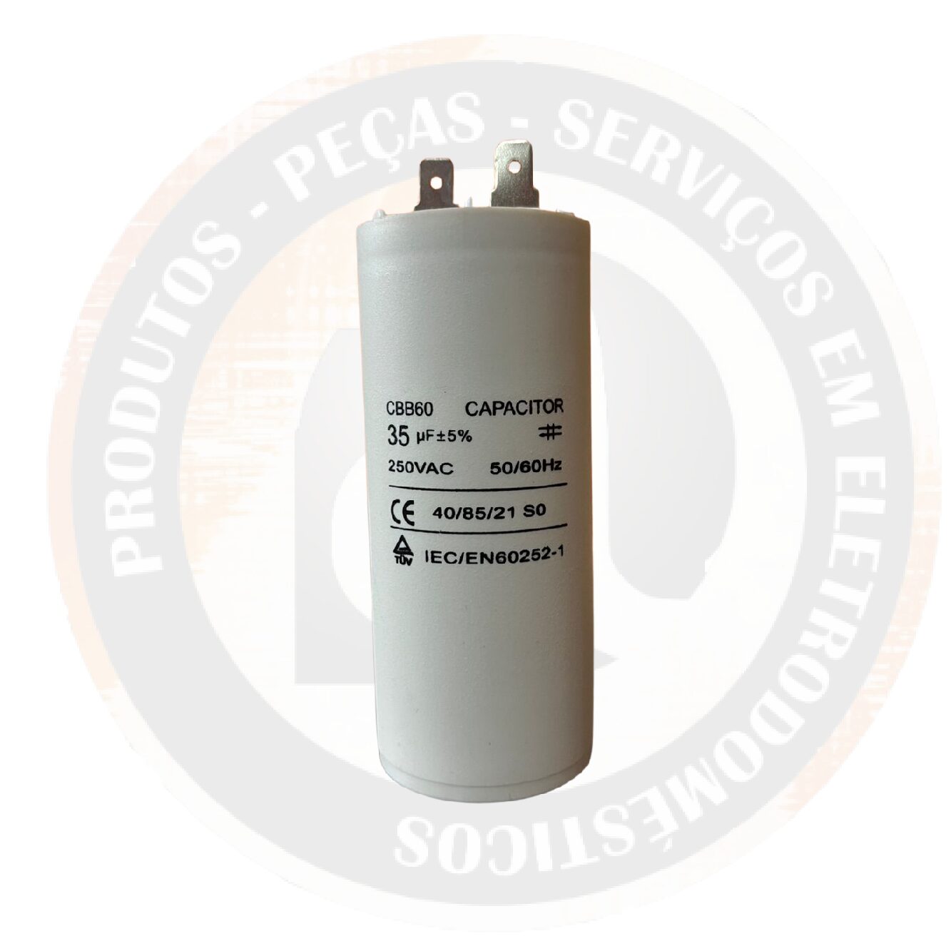 Capacitor 35UF X 250VAC Com 2 Terminais