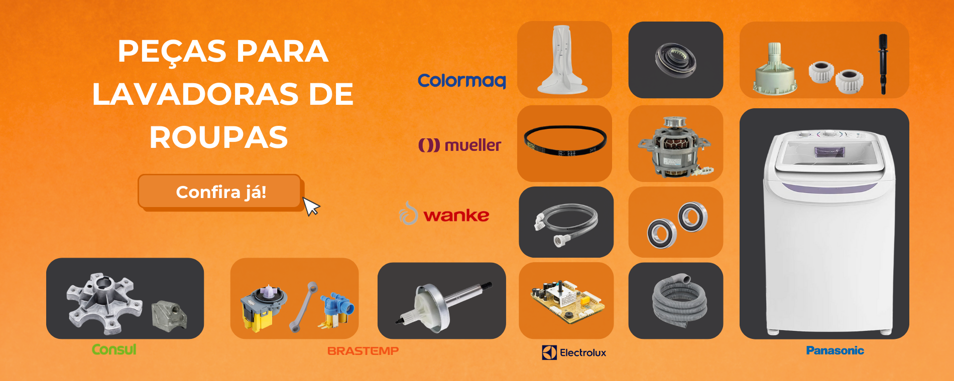 Banner de mercado shops loja virtual promoção de roupas moda marrom