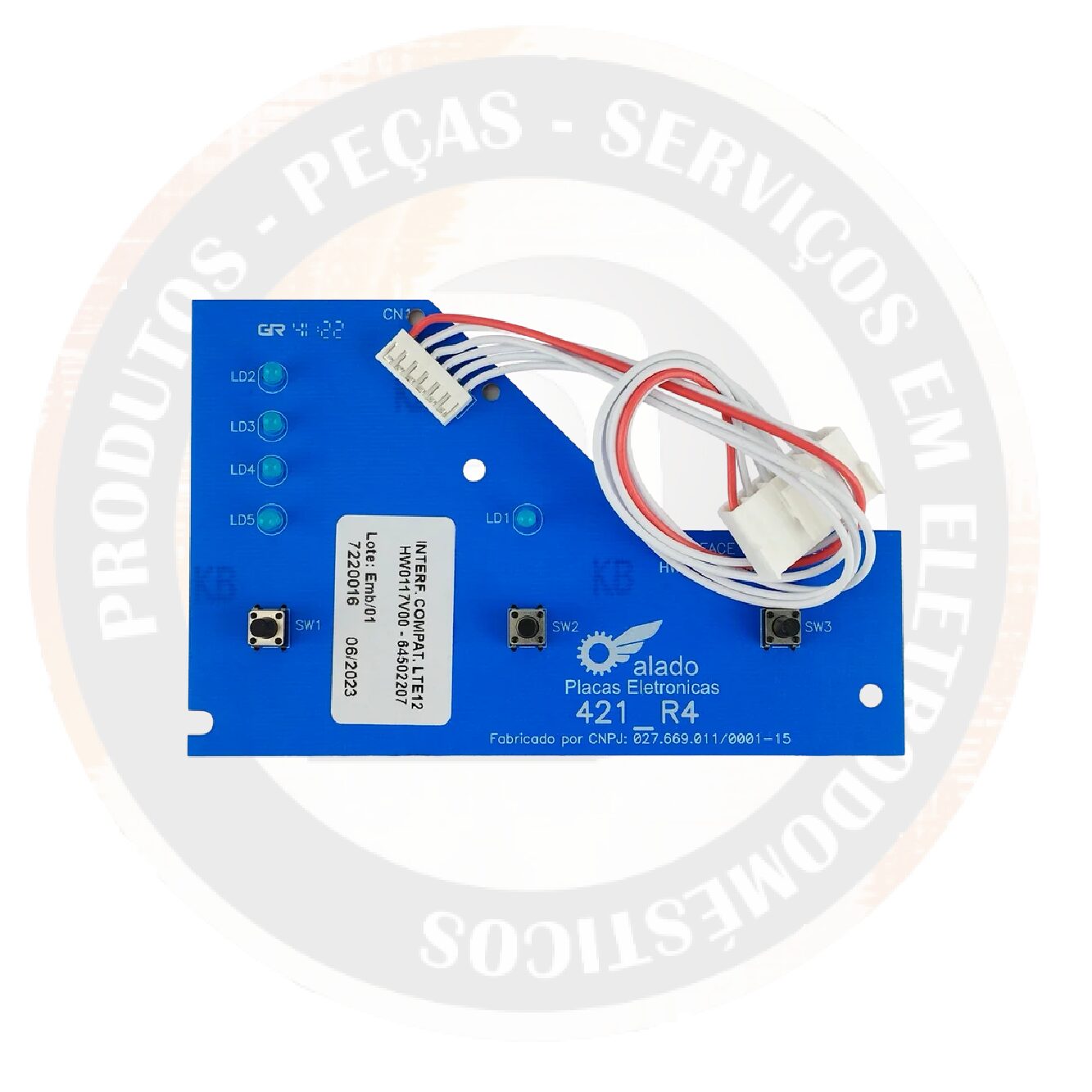 Placa Interface de Liga/Desliga – Electrolux LTE12 Versão 2