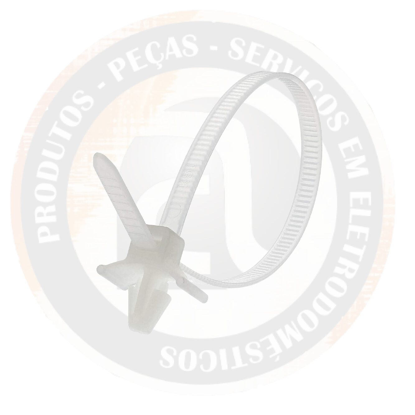 Abraçadeira Plástica Com Clipe 185x4,8mm Branca – Nylon