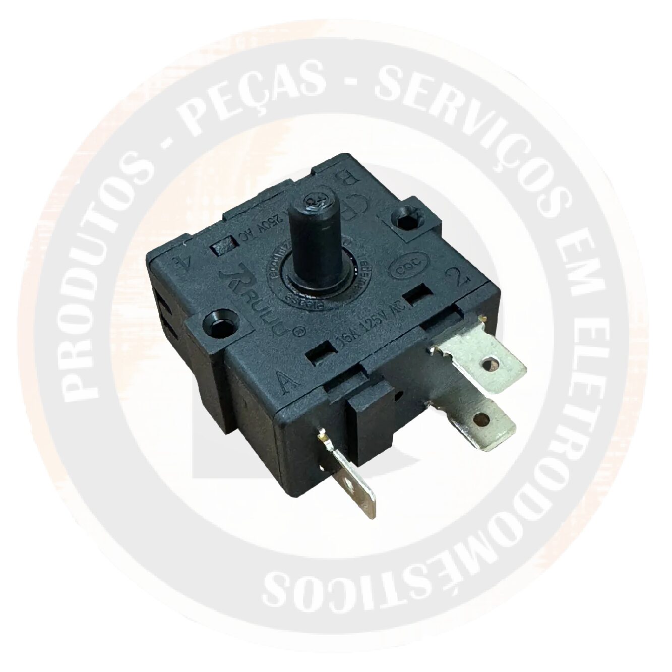 Chave De Seleção / Posição / Potência 180° – Forno Elétrico (3 Terminais)