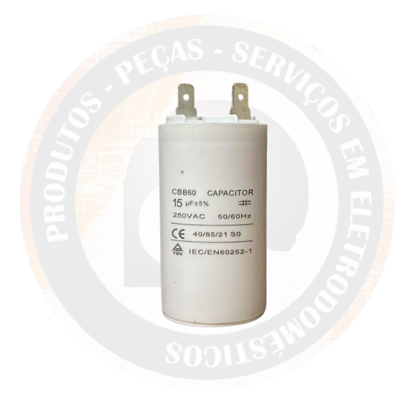 Capacitor 15UF X 250VAC Com 2 Terminais – Similar